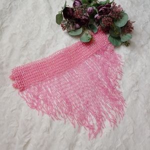 Pink Shimmery Beaded Bellydance or Festival Skirt